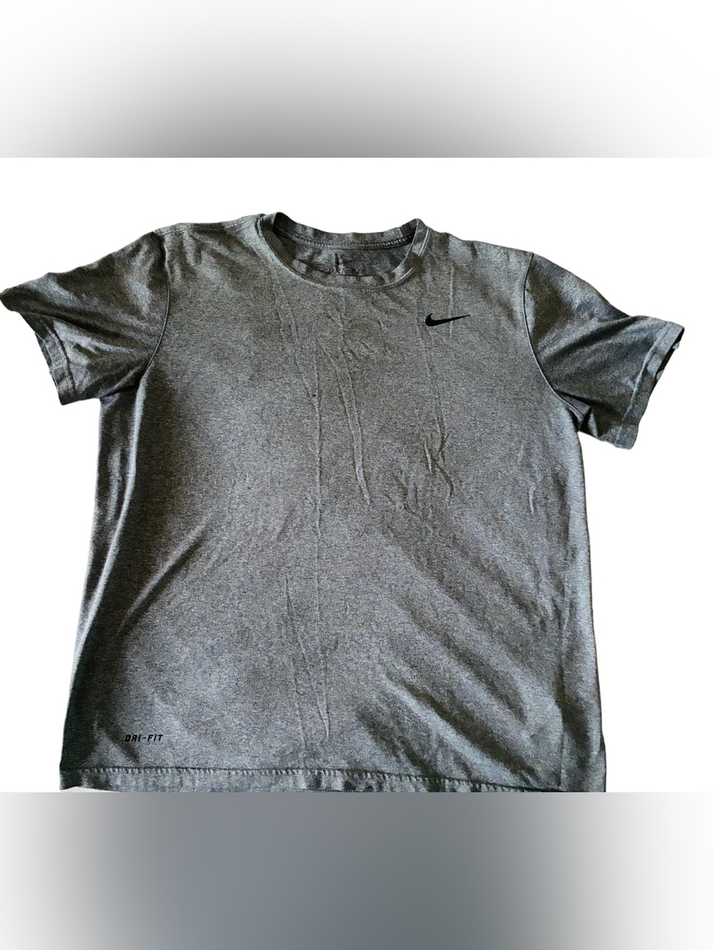 Nike women Gray Dri-FIT Short Sleeve Tee large